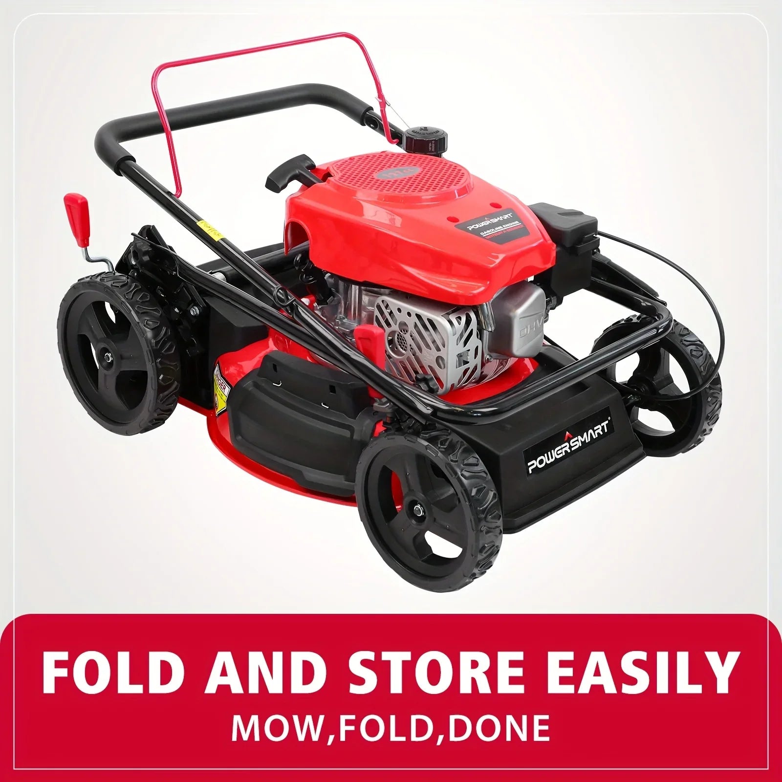 KEEHOME Lawn Mower Gas Powered, 18-Inch 140cc Engine 3-in-1 Walk-Behind Push Lawn Mower