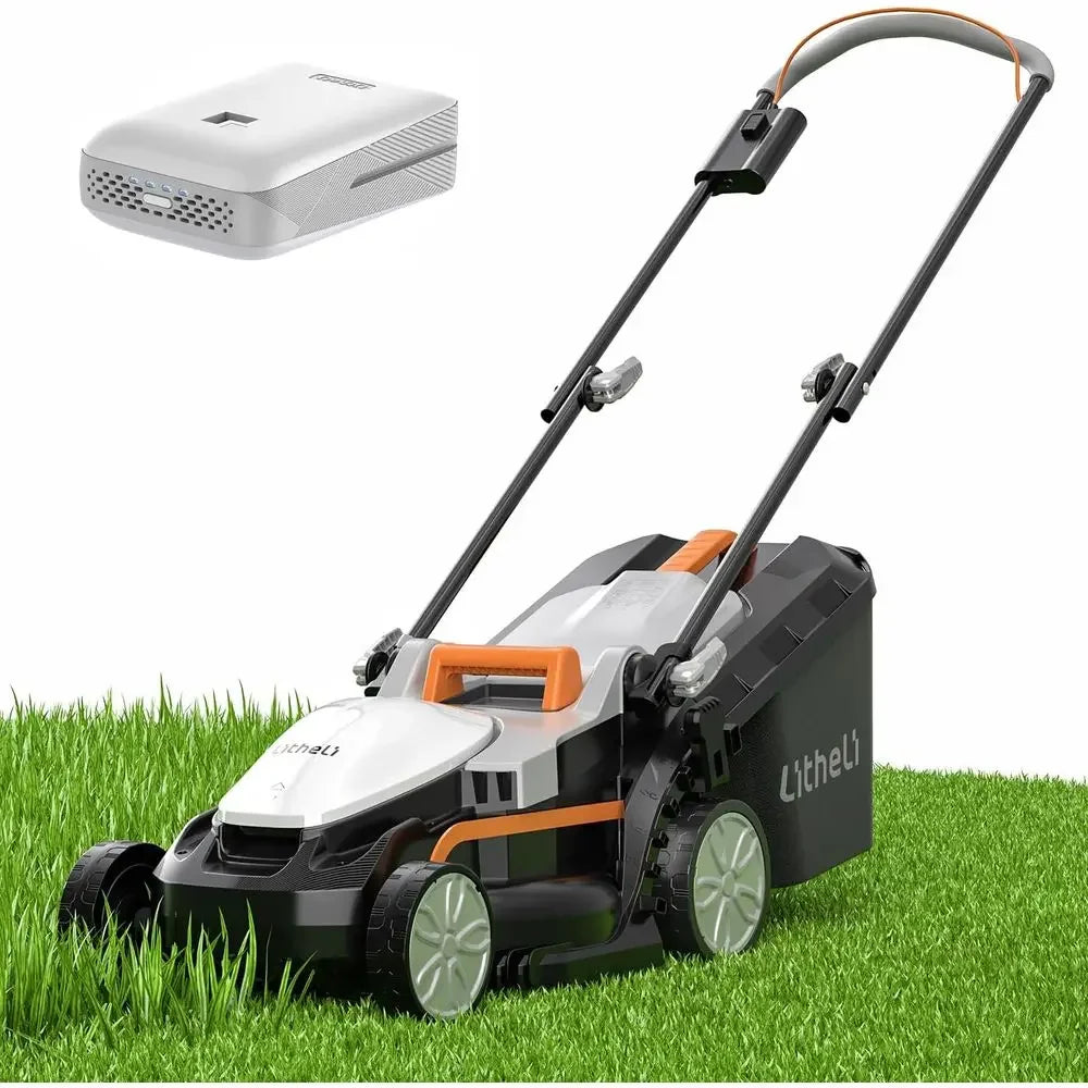 Electric Lawn Mower Cordless,Grass Cutter Machine for 1600 Sq.Ft. Lawnmower with Motor,13 in Cutting Width,8 Gallon Capacity,Cut