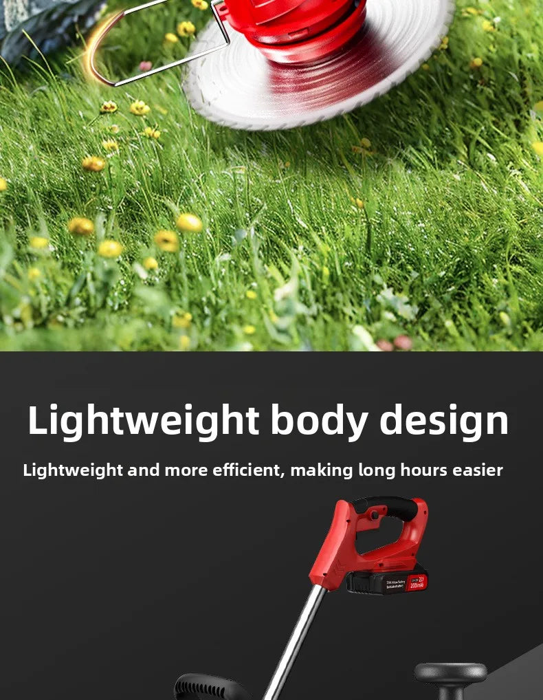Adjustable Electric Lawn Mower Cordless High Power Wireless Outdoor Home Brush Cutter Brushed Not Included Portable Weeding Tool