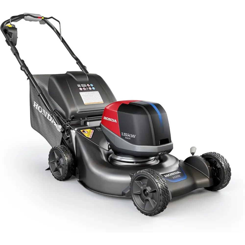 HRN-BV 21-Inch Walk Behind Battery Powered Lawn Mower, Variable Speed Self Propelled Lawn Mower with 1.9 Bushel Capacity, Easy-O