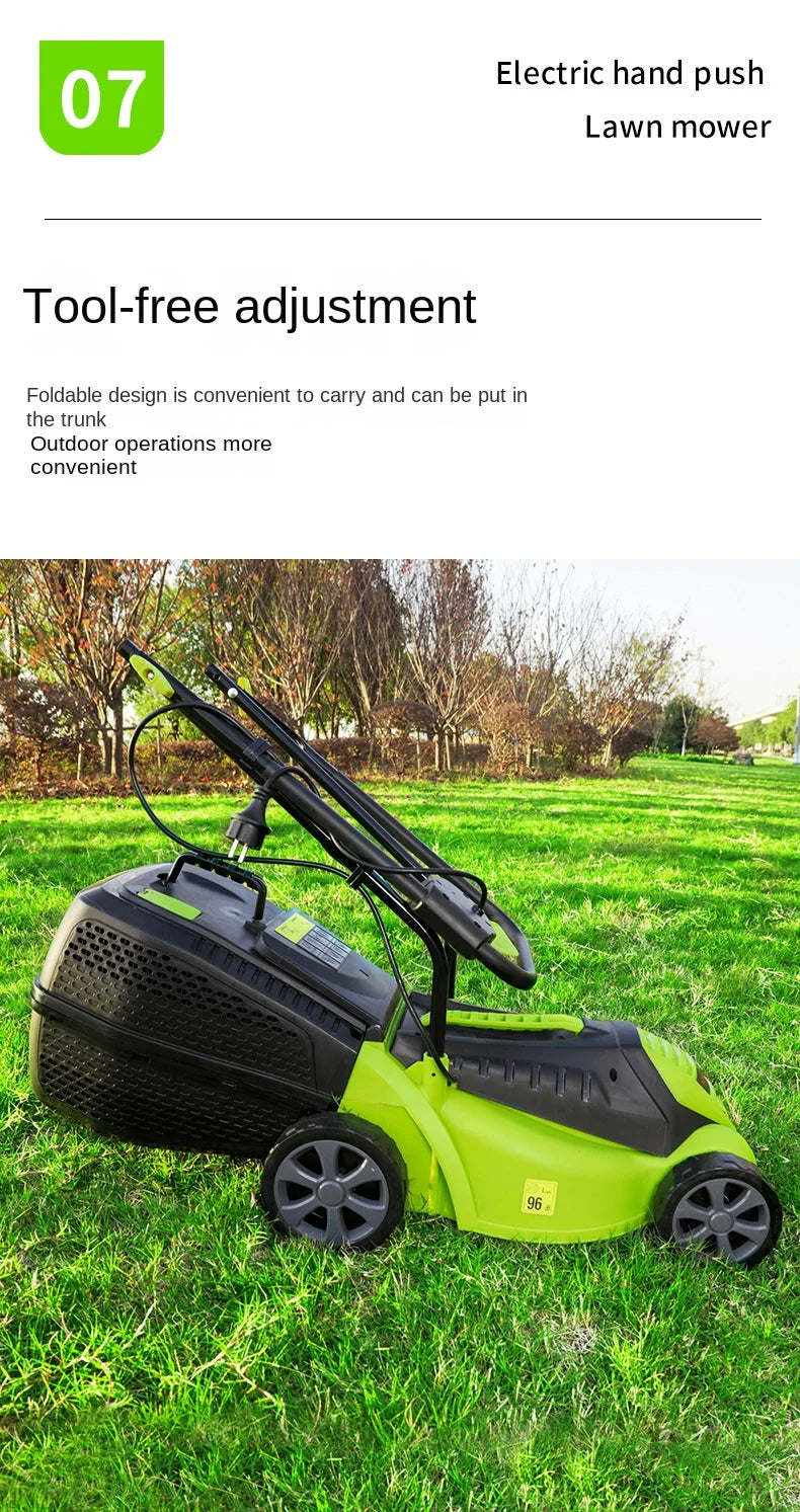 1600w Powerful Hand-Pushed Electric Lawn Mower Desbrozadora Batería충전식 예초기 전기예초기 충전식예초기 충전 예초기 Триммер Для Травы 잔디깍는기계 잔디깍기 제초기