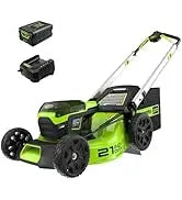 Greenworks 24V 13\" Brushless Cordless Push Lawn Mower DIY Grade 4.0Ah Battery & Charger Included For Cutting Grass