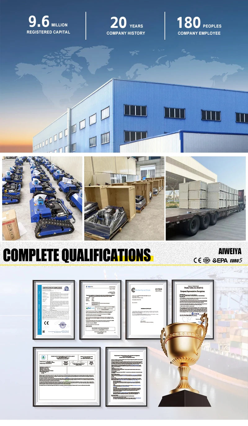 Customized industrial automatic crawling four stroke engine lawn mowing robot, high-power fruit farm household lawn mower