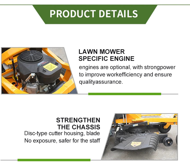 Reliable lawn tractor riding mower riding lawn mower zero turn with bag electric lawn mower riding