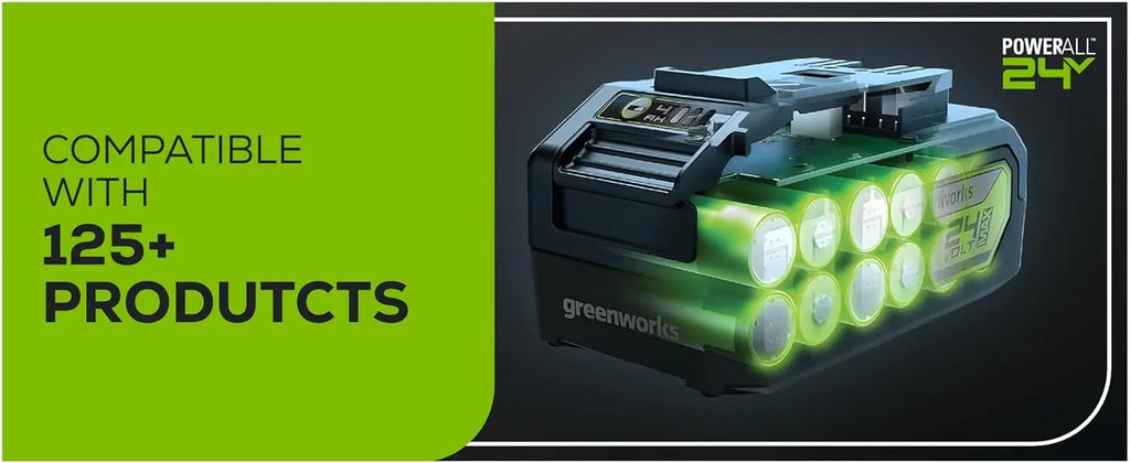 Greenworks 24V 13\" Brushless Cordless Push Lawn Mower DIY Grade 4.0Ah Battery & Charger Included For Cutting Grass