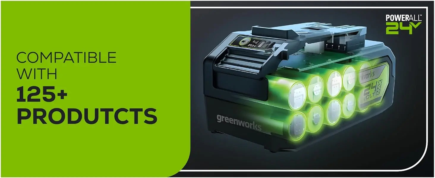 Greenworks 24V 13\" Brushless Cordless Push Lawn Mower DIY Grade 4.0Ah Battery & Charger Included For Cutting Grass