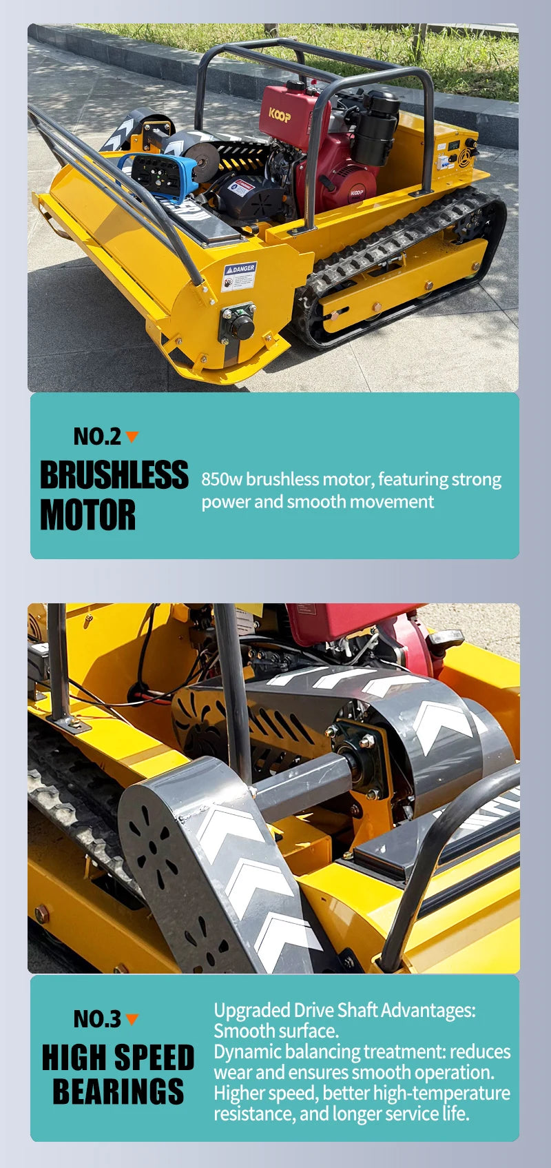 Customized industrial automatic crawling four stroke engine lawn mowing robot, high-power fruit farm household lawn mower