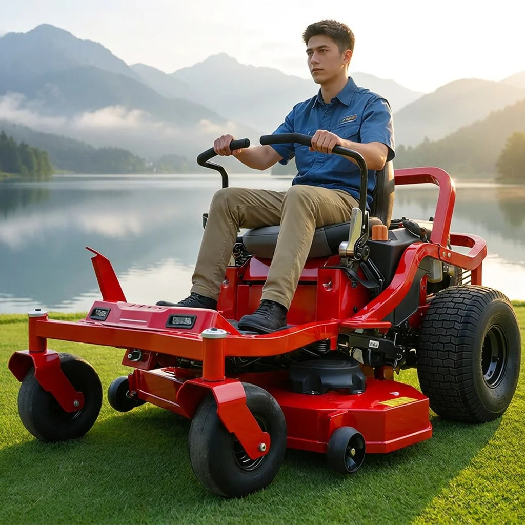 Durable ride on  lawn mower engine riding lawn mower and tiller zero turn electric riding lawn mower