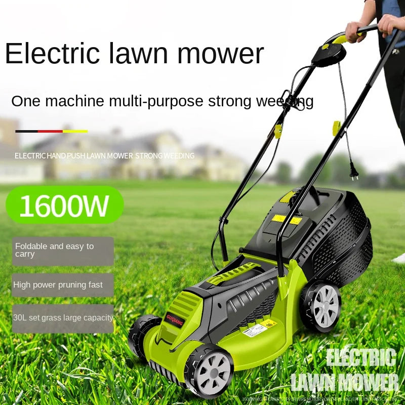 1600w Powerful Hand-Pushed Electric Lawn Mower Desbrozadora Batería충전식 예초기 전기예초기 충전식예초기 충전 예초기 Триммер Для Травы 잔디깍는기계 잔디깍기 제초기