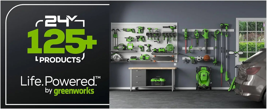 Greenworks 24V 13\" Brushless Cordless Push Lawn Mower DIY Grade 4.0Ah Battery & Charger Included For Cutting Grass