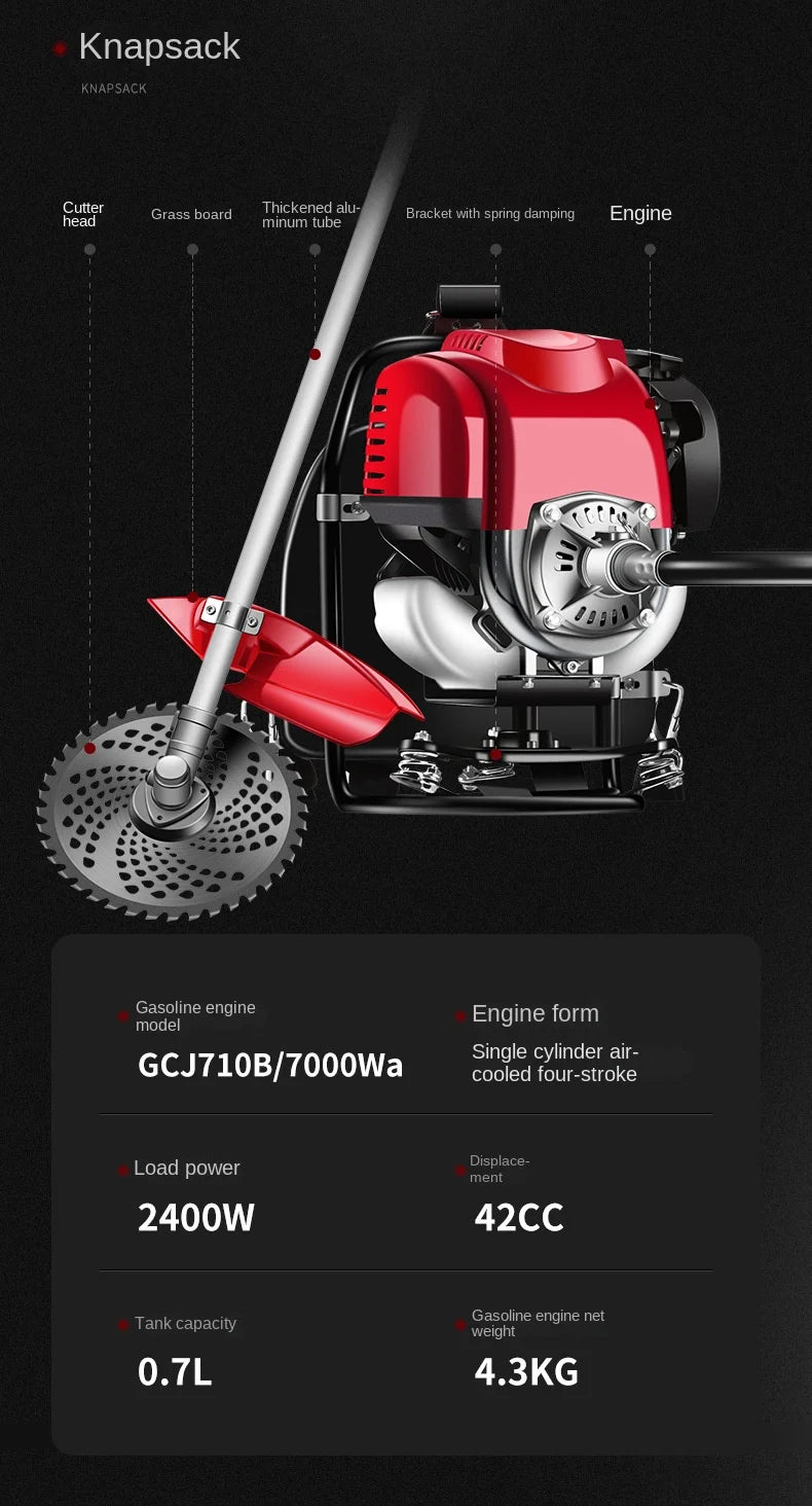 High-Power Lawn Mower Backpack Four-Stroke Brush Cutter Lawnmower예초기 예초기 혼다엔진 예초기 혼다gx35 예초기 혼다 Gx35 혼다gx3