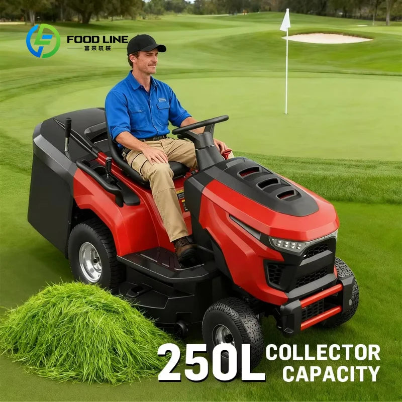 452CC Commercial Engine Riding Lawn Mower 38" Cutting Width Self‑Propelled Cordless 250L Grass Box Rear Discharge Garden