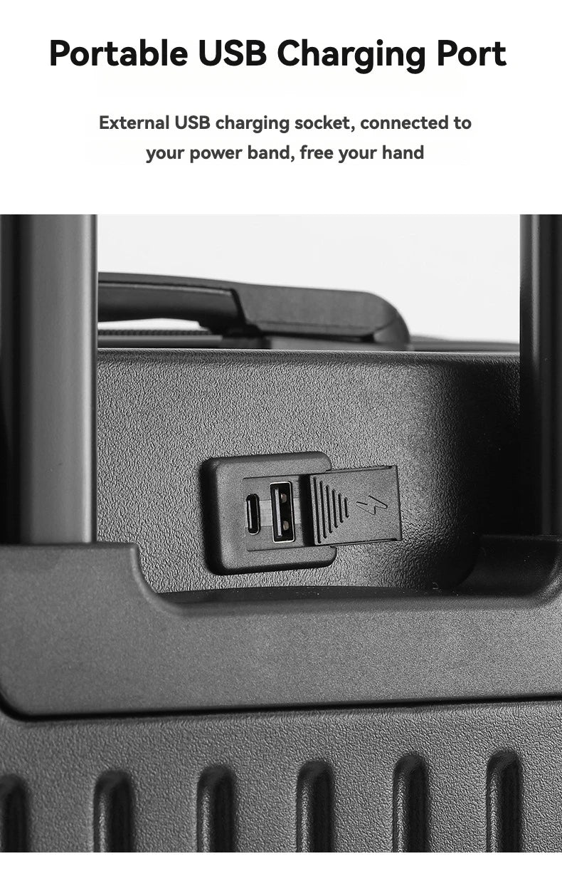 2024 New Large Capacity Cup Holder Luggage Suitcase USB Charging Women Girl Carry-On Boarding Luggage Travel 20/24/26/28 inch