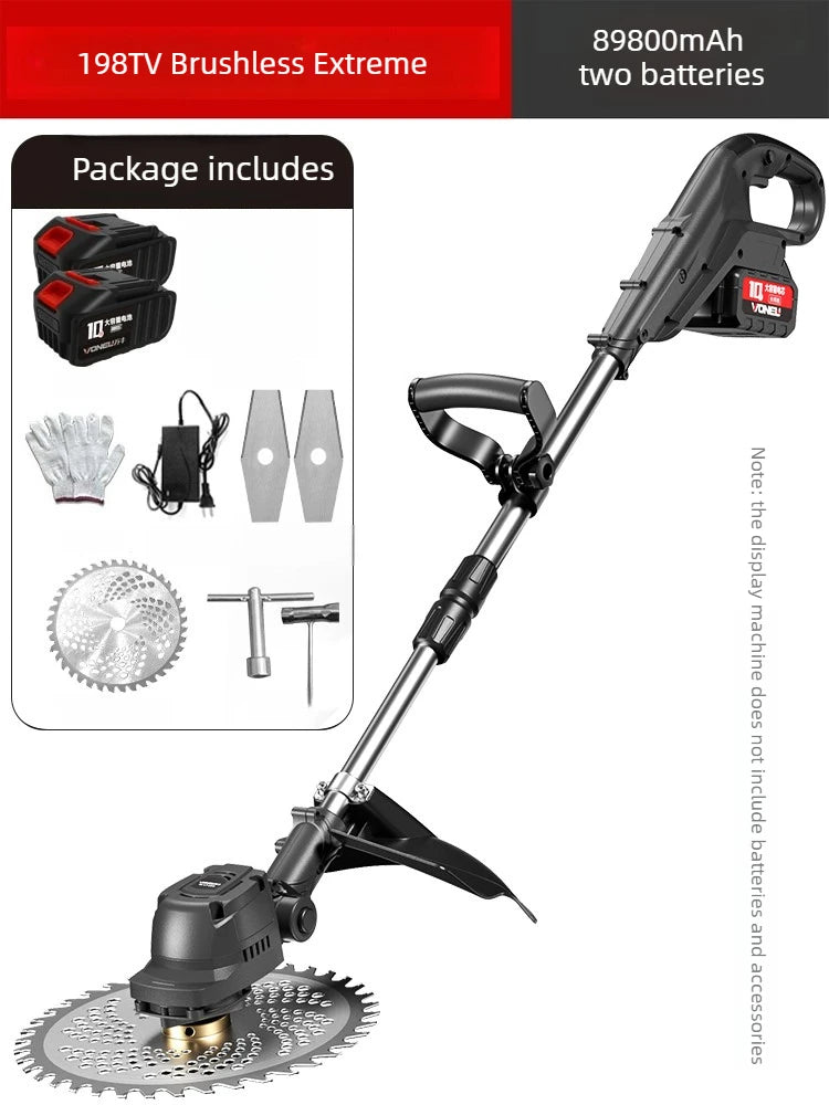 Electric Lawn Mower Rechargeable Small Home Lithium Battery Multifunctional Agricultural Harvesting Weeding Machine