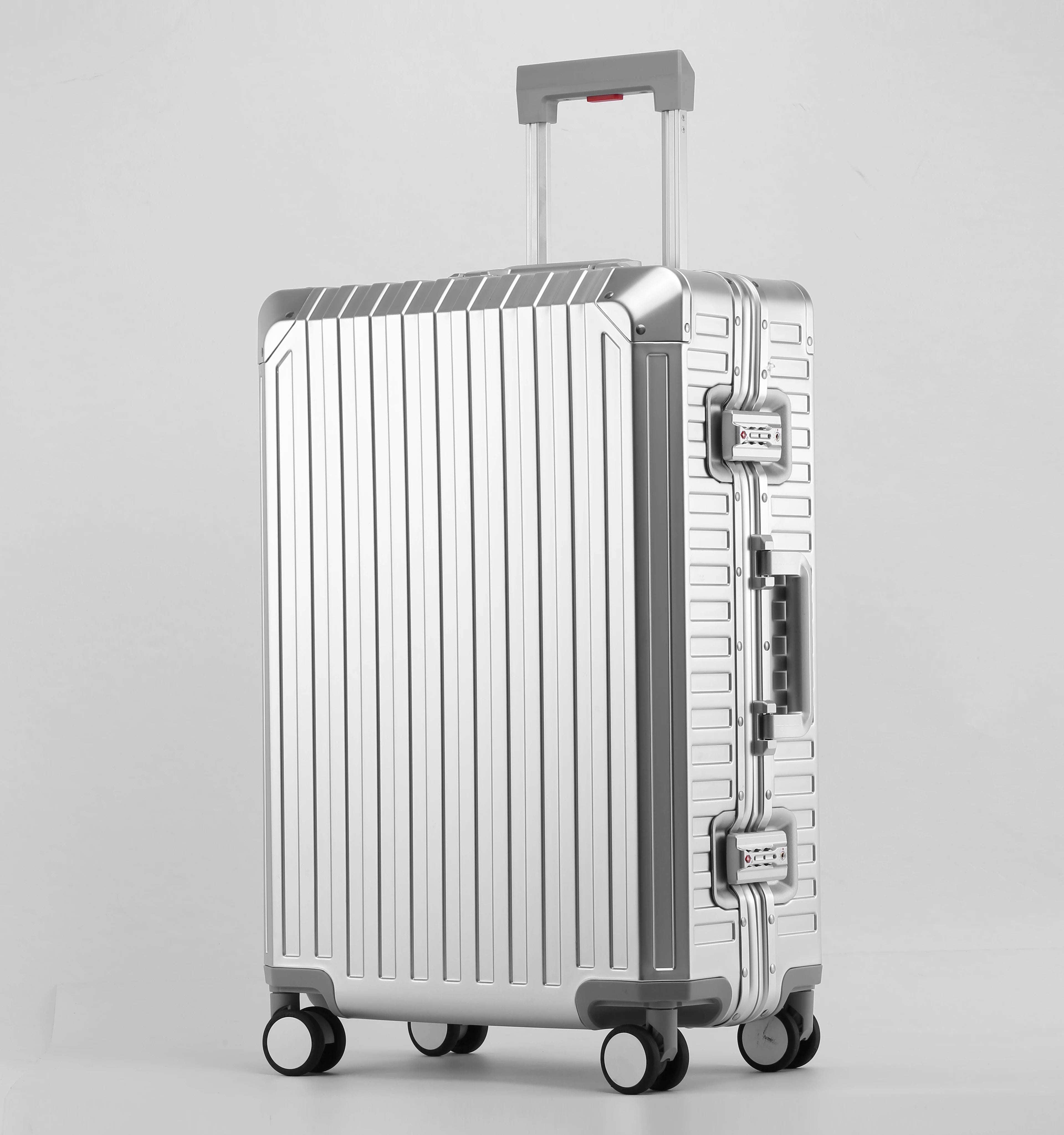 New Style All Aluminum 20"24"28" Inch Travel Suitcase Carry on Luxury Suitcase Metal Trolly Bag Universal Wheels