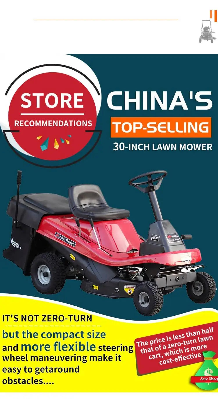 Hot Selling Riding Lawn Mower Tractor With For Grass Cutting 25HP 48 50 62 Inch Ride On Turn Lawn Mower