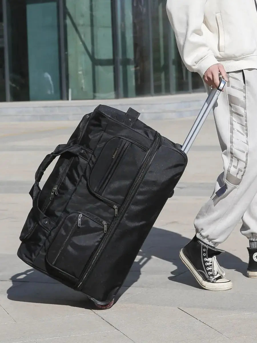 2026 New Fashion Travel Bag Women's Large-Capacity Men's Sports Bag Waterproof Travel Bag Roller Trolley Bag Duffel Bag