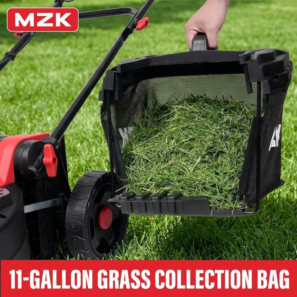 40V 16" Electric Lawn Mower, 2-in-1 Brushless Cordless Lawn Mower, Walk-Behind Push Mowers with 5-Position Height Adjustment, 2