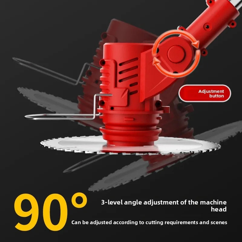 Adjustable Electric Lawn Mower Cordless High Power Wireless Outdoor Home Brush Cutter Brushed Not Included Portable Weeding Tool