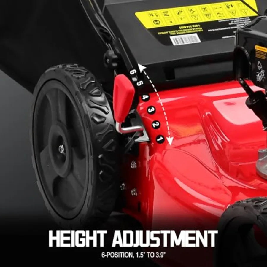 Gas Lawn Mower 21-inch with 140cc Briggs and Stratton E550 Engine 2-in-1 Push Mower with Mulch Bagger