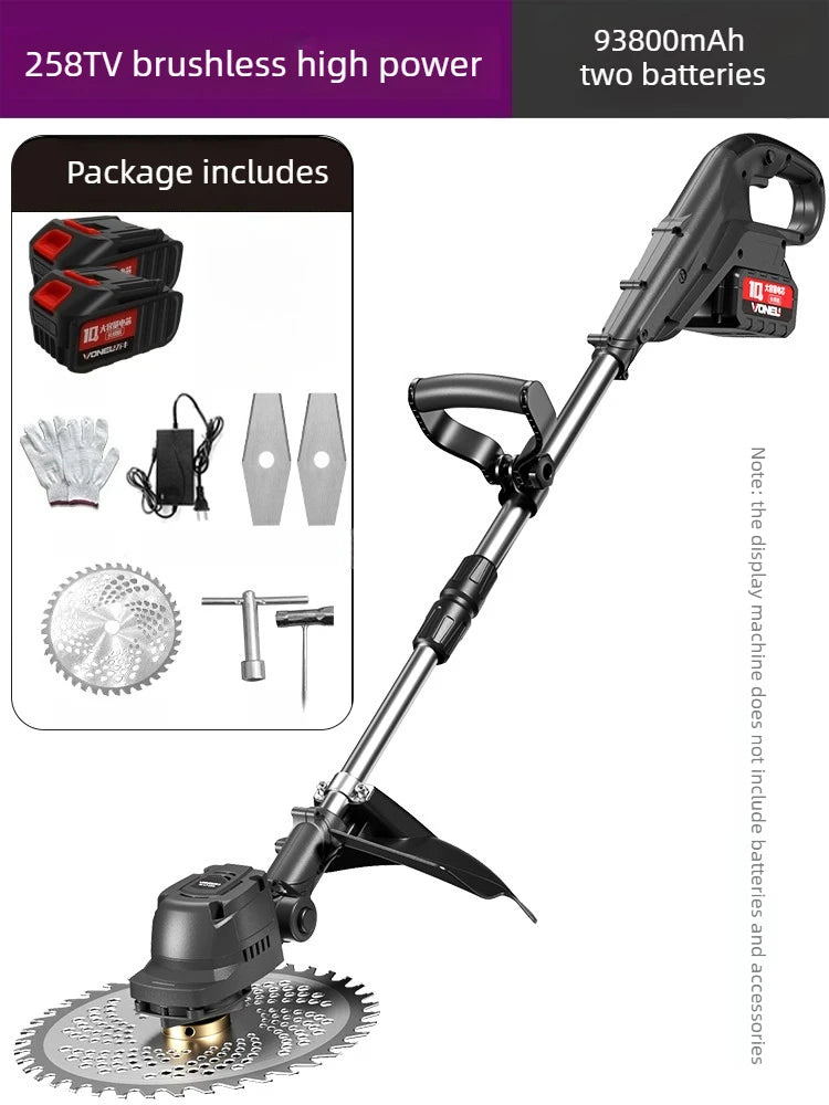 Electric Lawn Mower Rechargeable Small Home Lithium Battery Multifunctional Agricultural Harvesting Weeding Machine