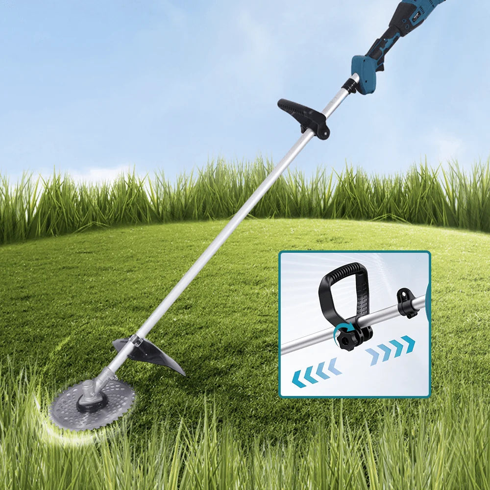 9 Inch Brushless Cordless Lawn Mower Electric Grass Trimmer Cutter Adjustable Length Pruning Garden Tools For Makita 18V Battery