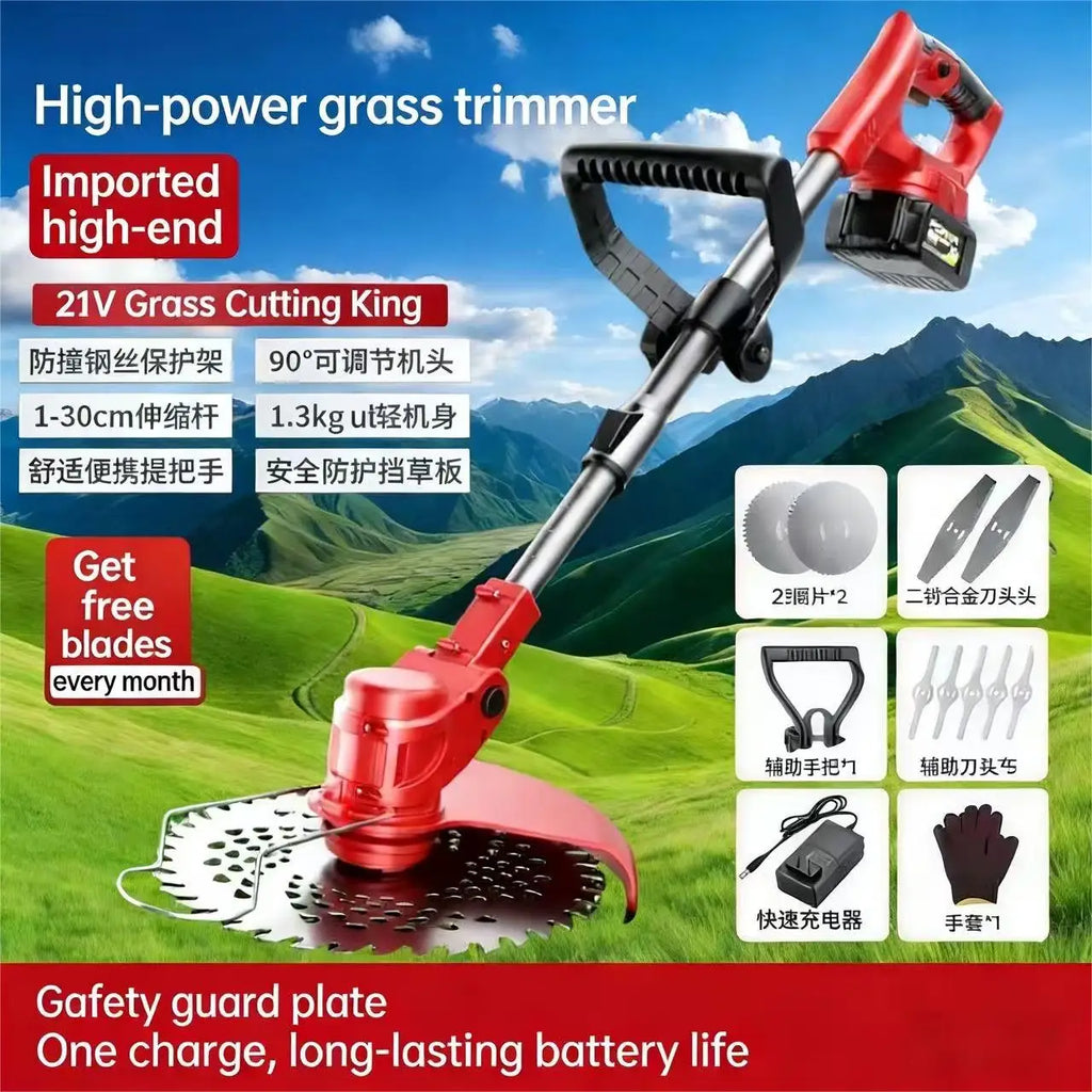 Portable outdoor garden logging lawn mower, rechargeable courtyard weeding machine, shipped from local warehouse and delivered within 2-5 days!