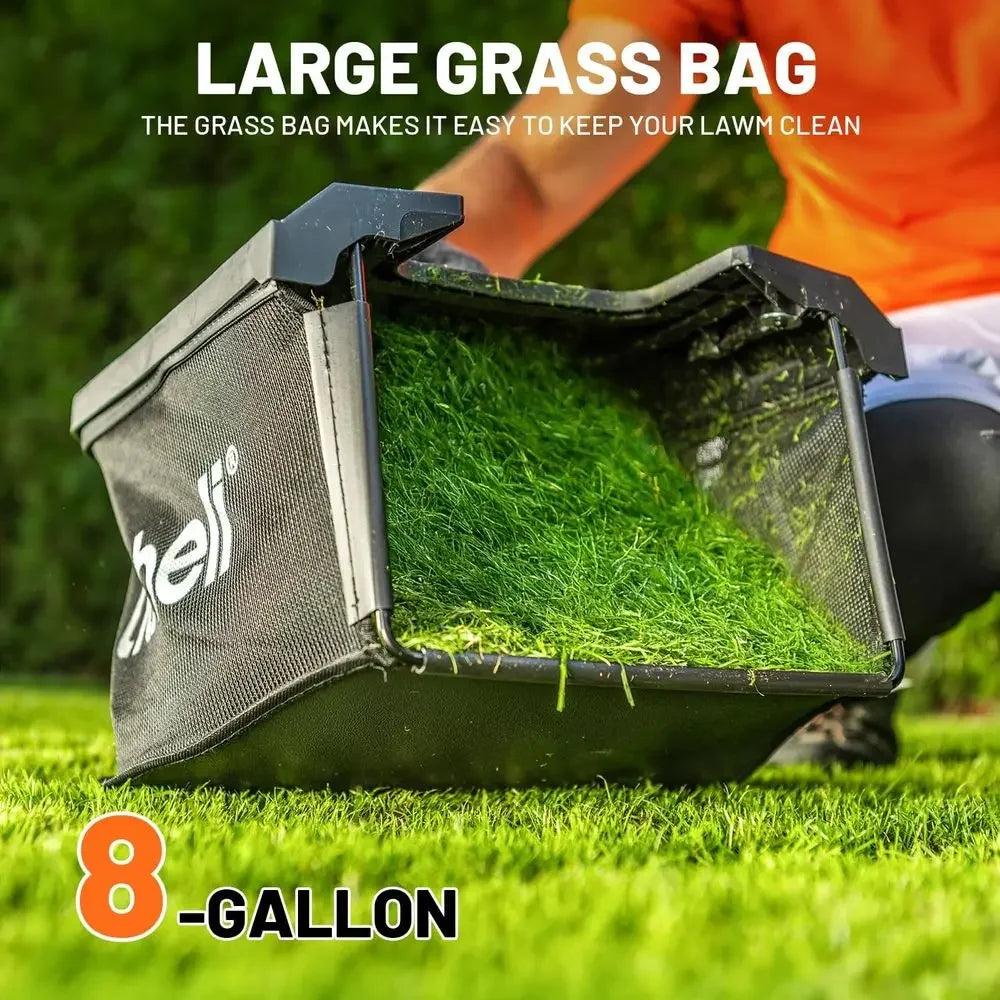 Electric Lawn Mower Cordless,Grass Cutter Machine for 1600 Sq.Ft. Lawnmower with Motor,13 in Cutting Width,8 Gallon Capacity,Cut