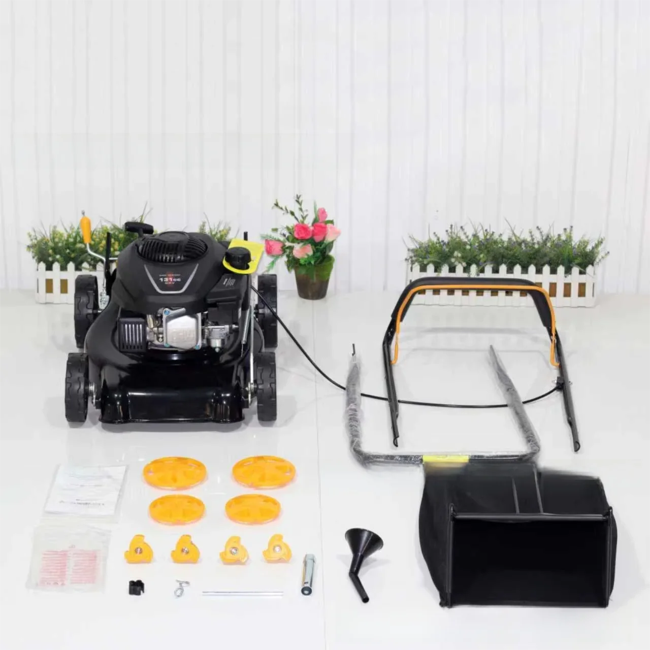 16-inch 131CC Hand Push Mower Self-propelled Lawn Mower Orchard Weeder Grass Trimmer Hand Tool Farming