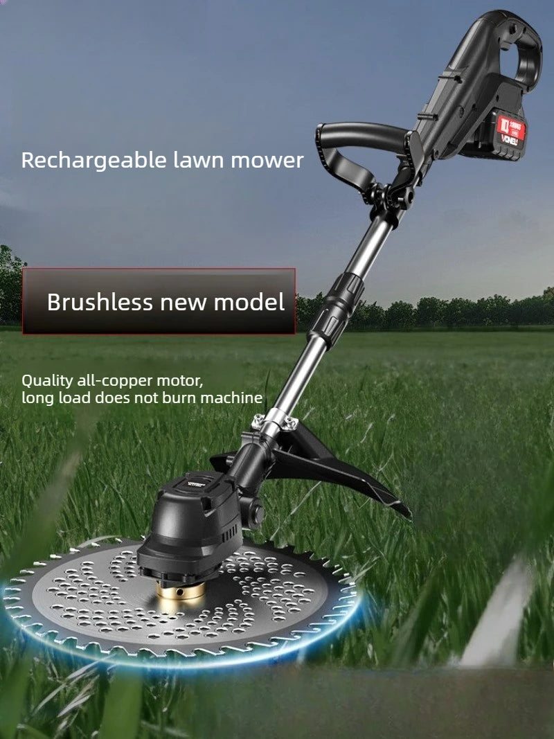 Electric Lawn Mower Rechargeable Small Home Lithium Battery Multifunctional Agricultural Harvesting Weeding Machine